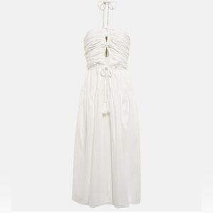 Ulla Johnson White Halter Midi Dress